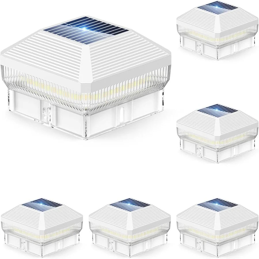 "Solar Post Cap Lights 6/12-Pack, 4x4
