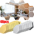 Hexagon Acrylic Mirror Wall Sticker
