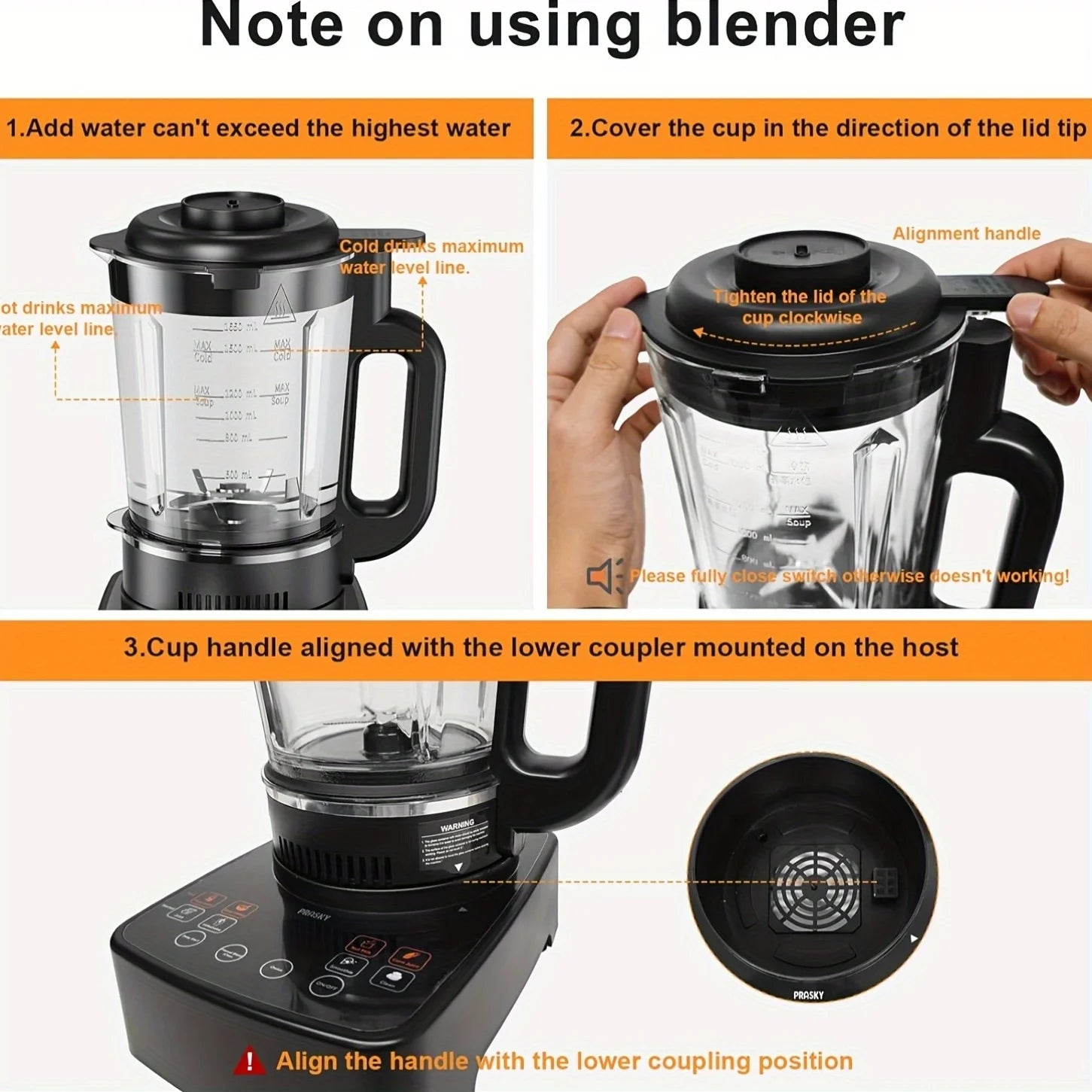 2400W Heating Blender, To-Go Cup