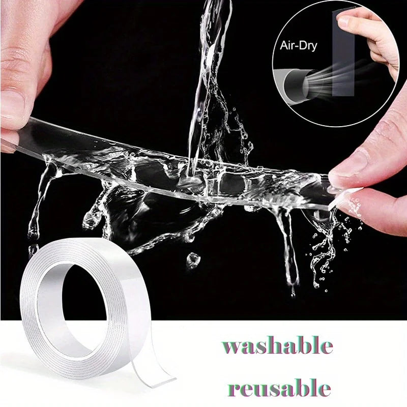 Versatile Reusable Double-Sided Waterproof Adhesive Tape