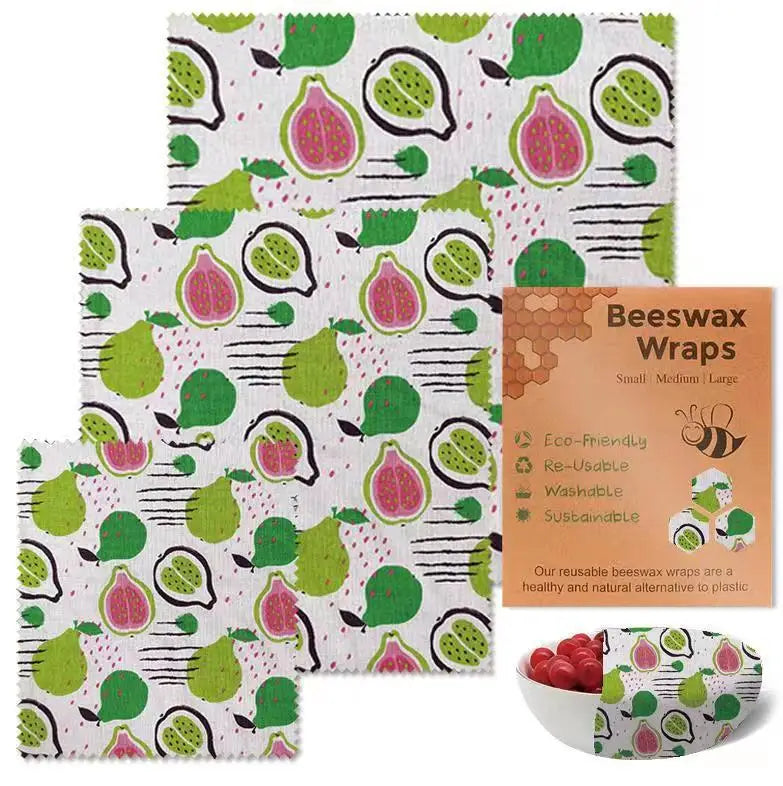 3PC/SET Beeswax Food Wraps, Reusable