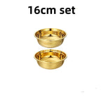 Round Golden Stainless Steel Colander