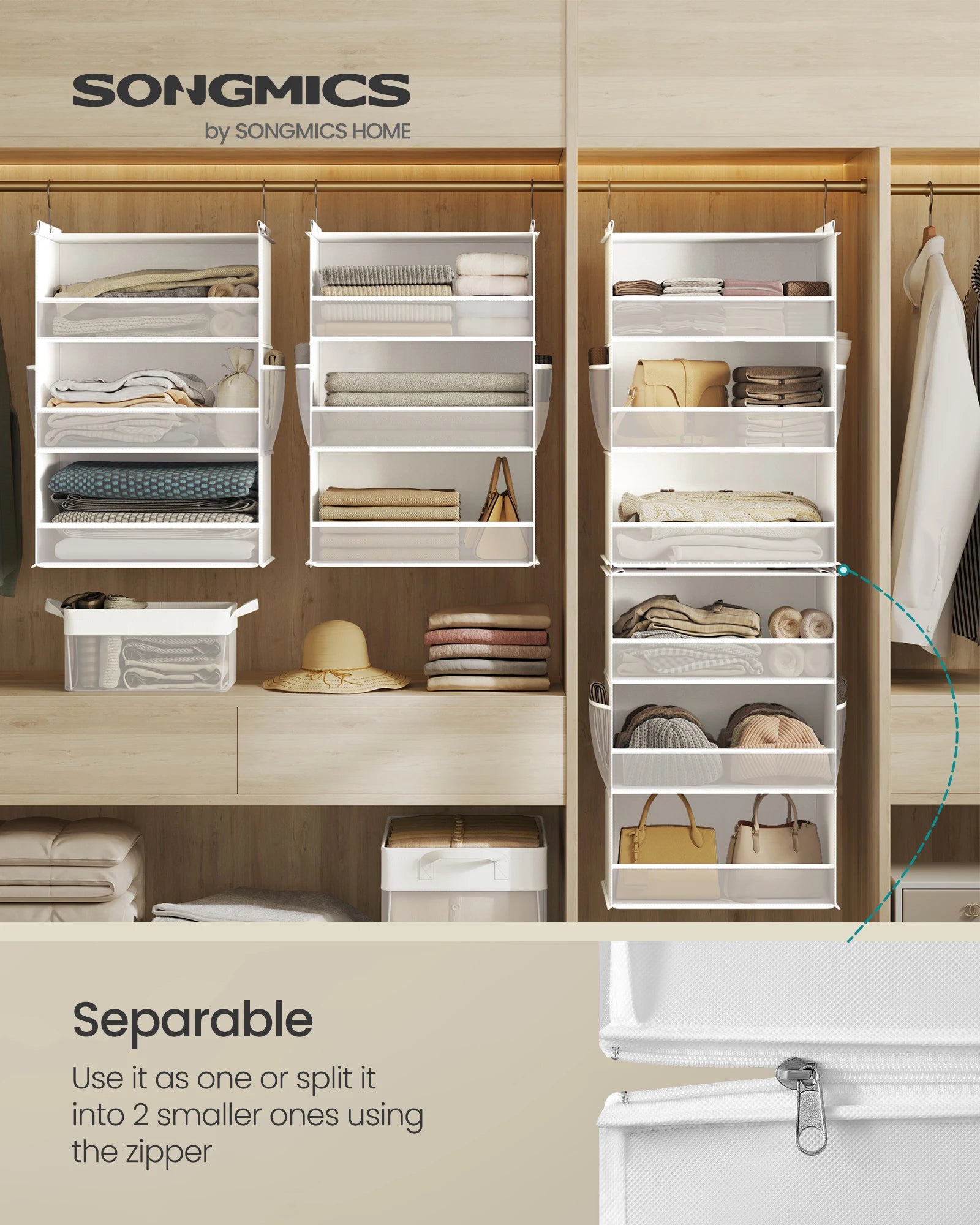 Hanging Closet Organizer/ 6-Tier Fabric Storage Shelf