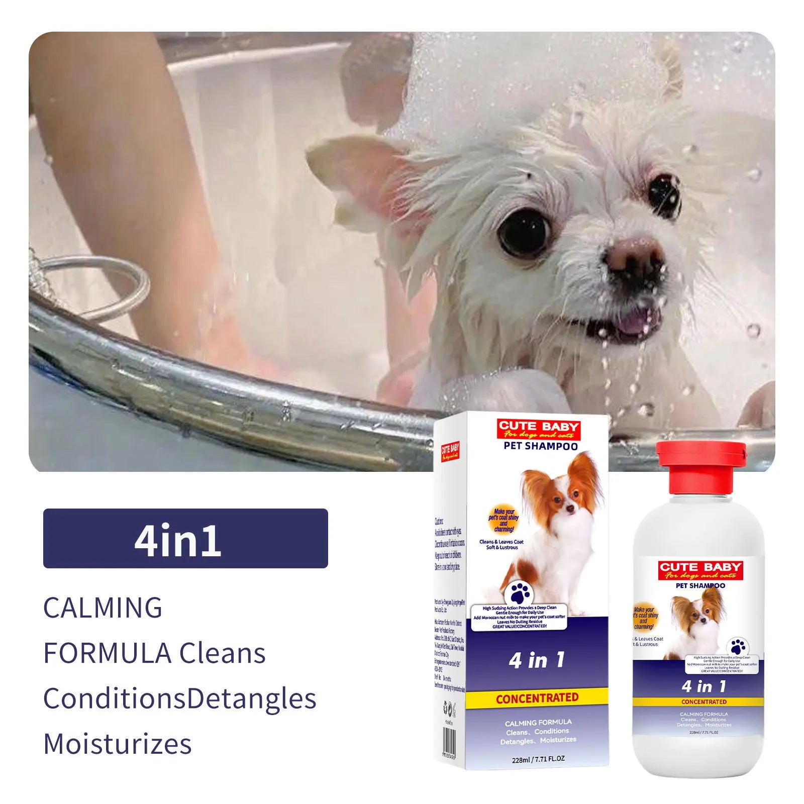 Premium Whitening Pet Grooming Shampoo