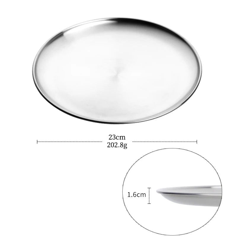 Stainless Steel Dinner Plates