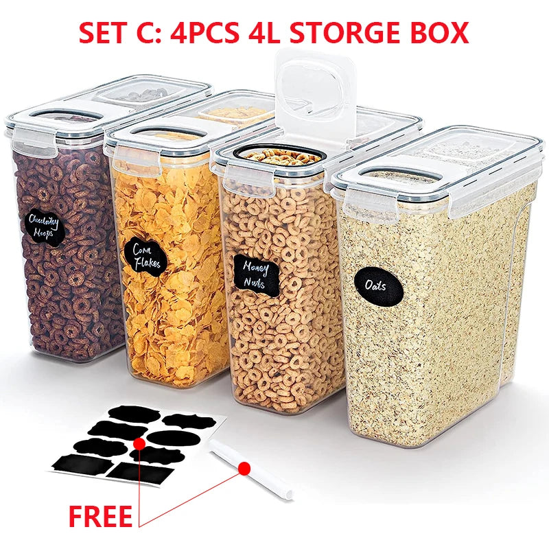 4L Cereal Storage Containers with Lids
