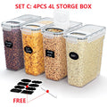4L Cereal Storage Containers with Lids