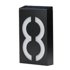 Solar Lights Black House Number