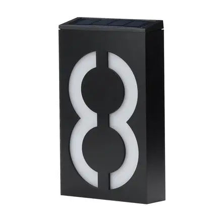 Solar Lights Black House Number