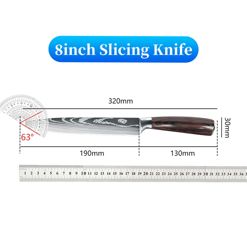 9 types Stainless Steel Kitchen Knife