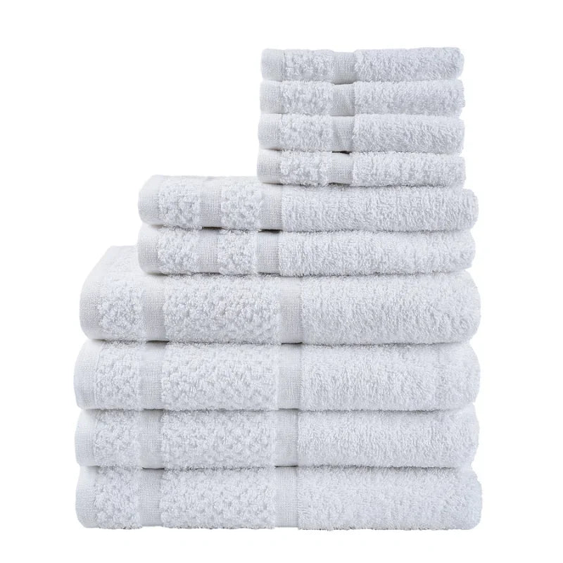10 Piece Towel Set, Grey