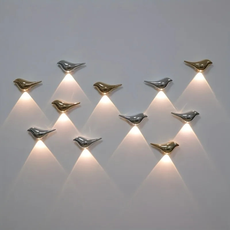 4pcs, Rechargeable Wall Lights  Motion Sensor Bird-Shaped