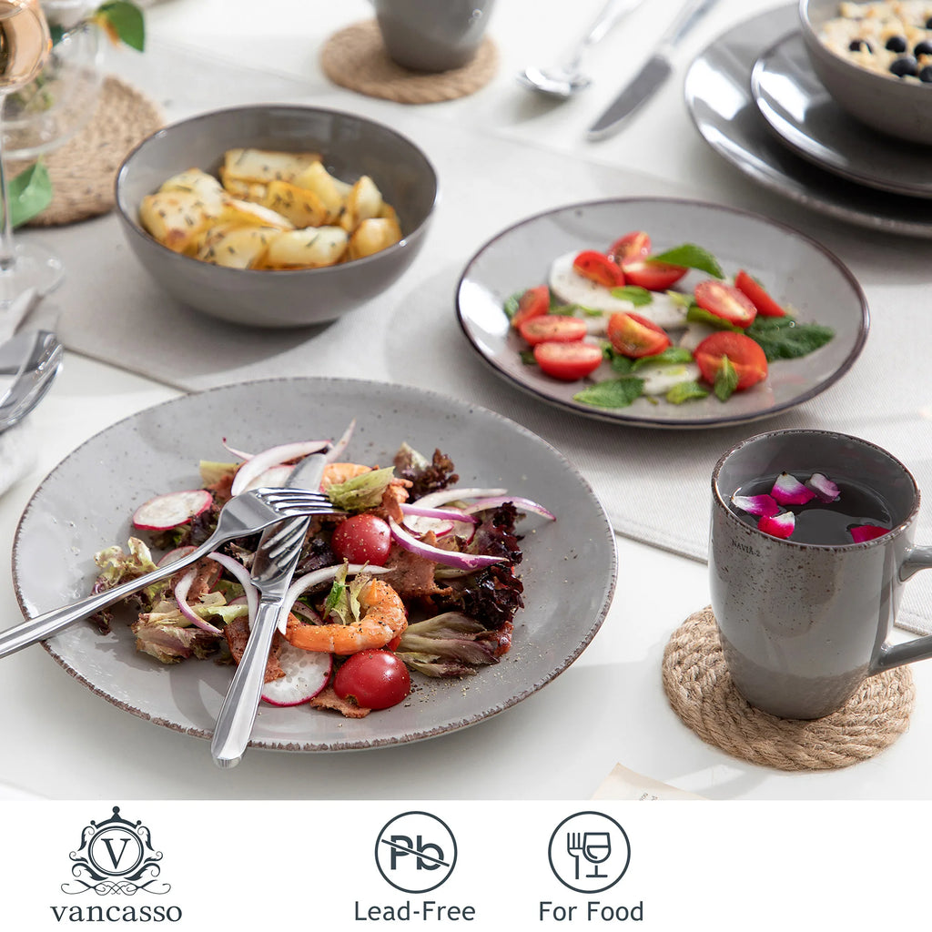 Grey 16/32/48-Piece Ceramic Set