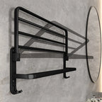 Matte Black Hook Towel Rack