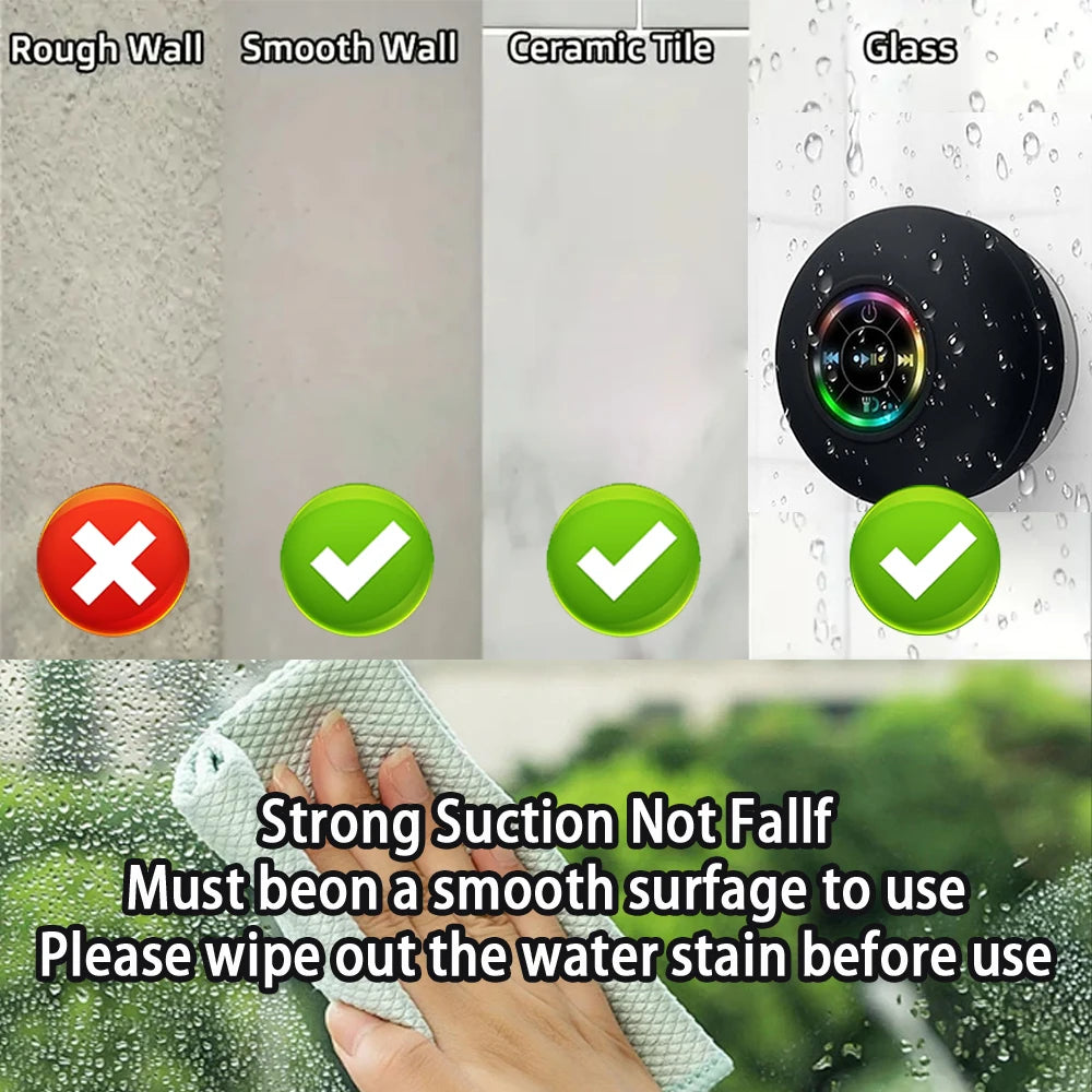 Portable Wireless Bluetooth Speaker LED Light , Waterproof