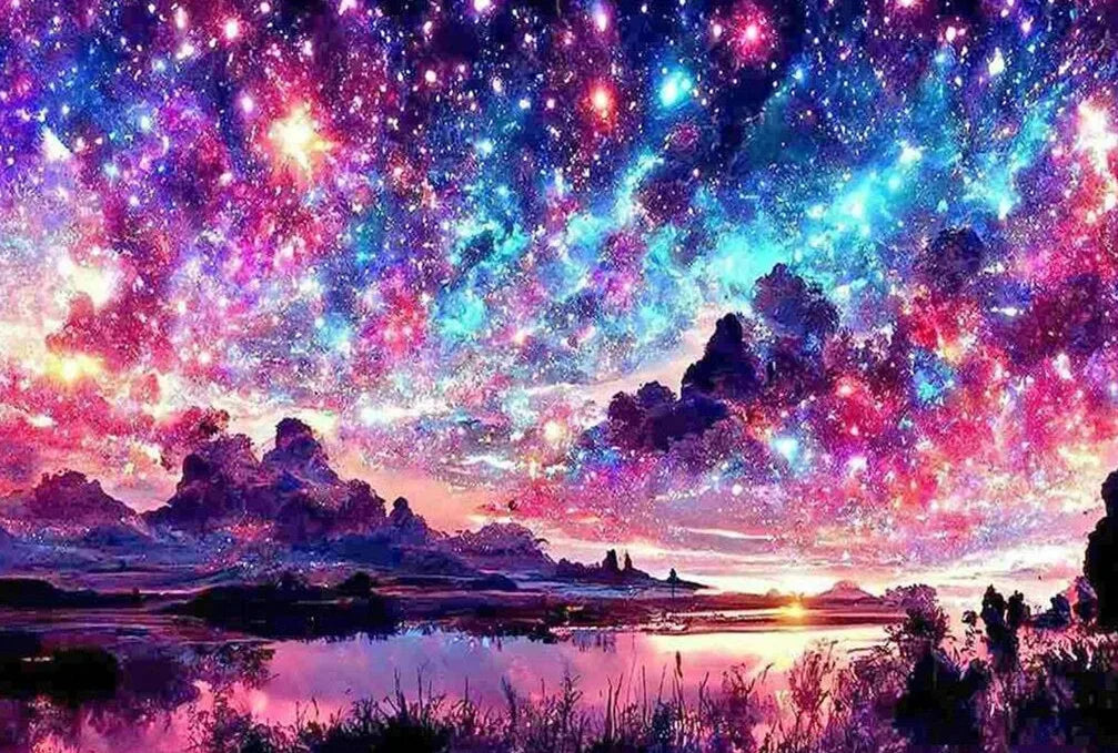 Diamond Painting Mountain Landscape Fantasy