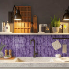 Purple self-adhesive wall tile/6.7x9 inches