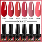 6pc Nail Gel Polish Set