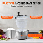 Stainless Steel Salad Spinner 4.75Qt