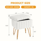 Hidden Storage Stools/ 4 Metal Legs