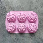 6 Holes Rose Silicone Mold