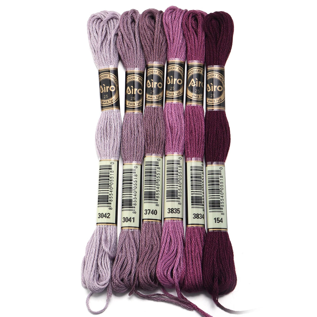 6pcs/lot Colorful Polyester Embroidery Thread