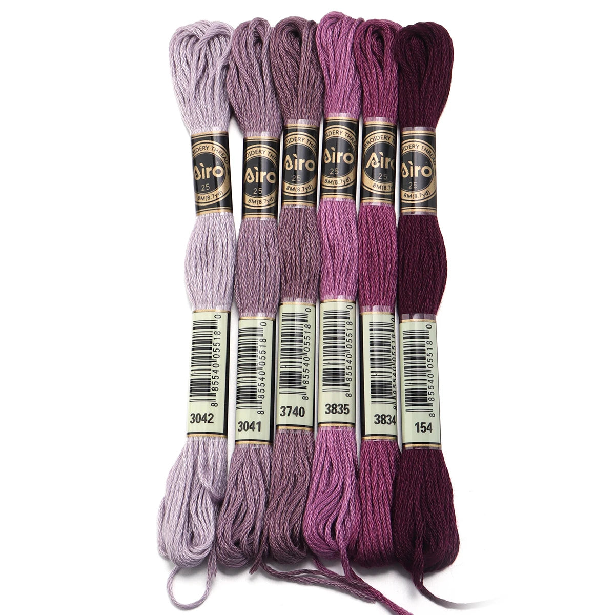 6pcs/lot Colorful Polyester Embroidery Thread