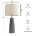 (2) Resin Lamp/ Natural Stone Look