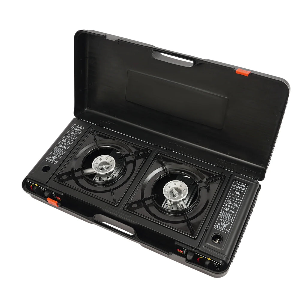 Portable Dual-Burner Camping Stove with Case 2500W