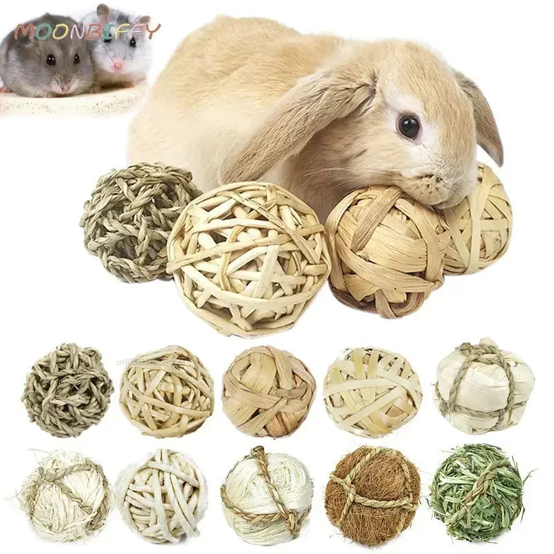 Interactive Chew Toy Natural Grass Ball