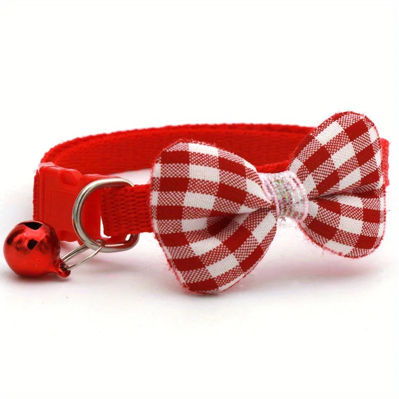 Adjustable Plaid Collar Tie Knot