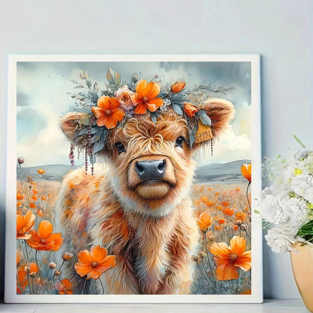 Highland Cow Diamond Painting Kit