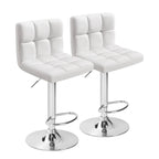 Modern Leather Swivel Bar Stools (2)