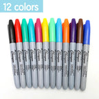 12colors Fine Point Permanent Markers