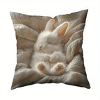 1pc Sleeping Bunny Pillow Cover