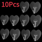 Heart Shape Transparent Hooks