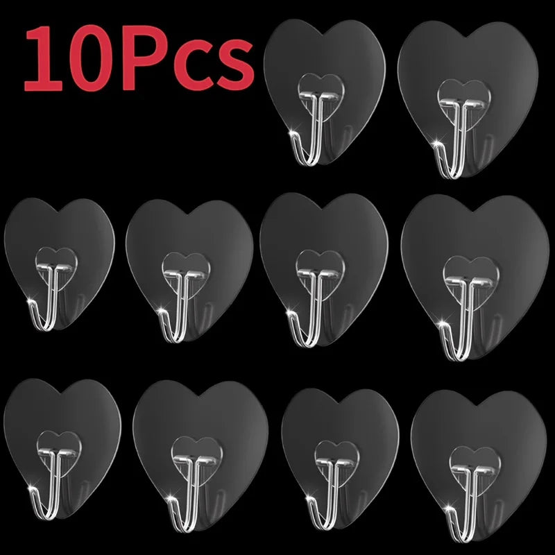 Heart Shape Transparent Hooks