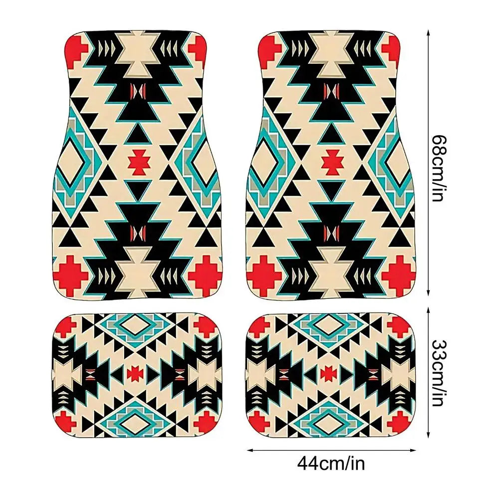 4Pcs/set Bohemian Car Mats