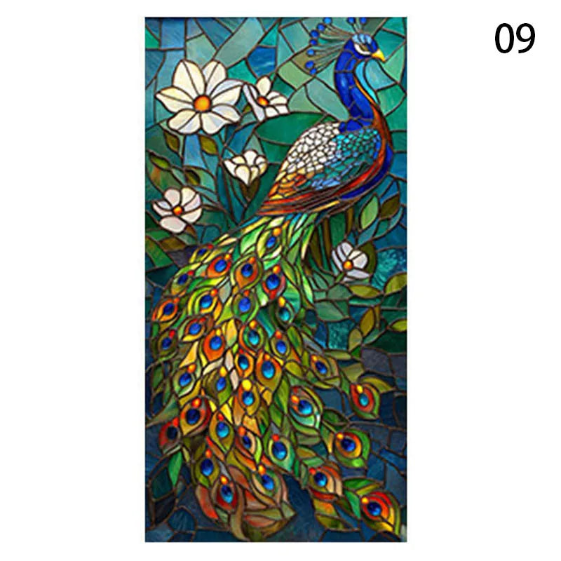 Peacock Pattern Art Window Film