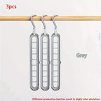 3pcs, Plastic 9-Hole Foldable Hangers