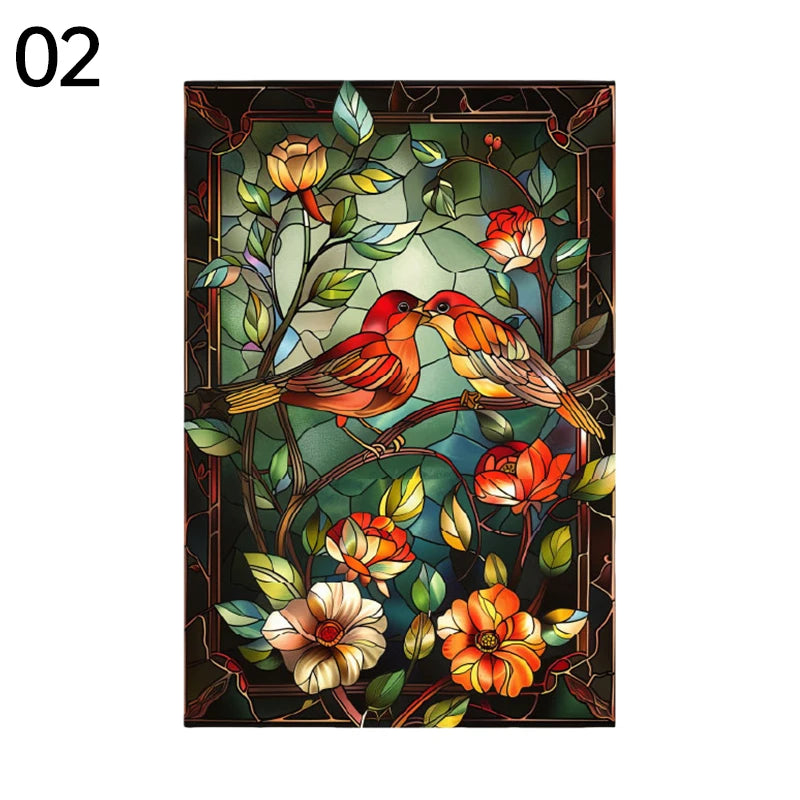 Retro Painted Printed Stained Glass Film