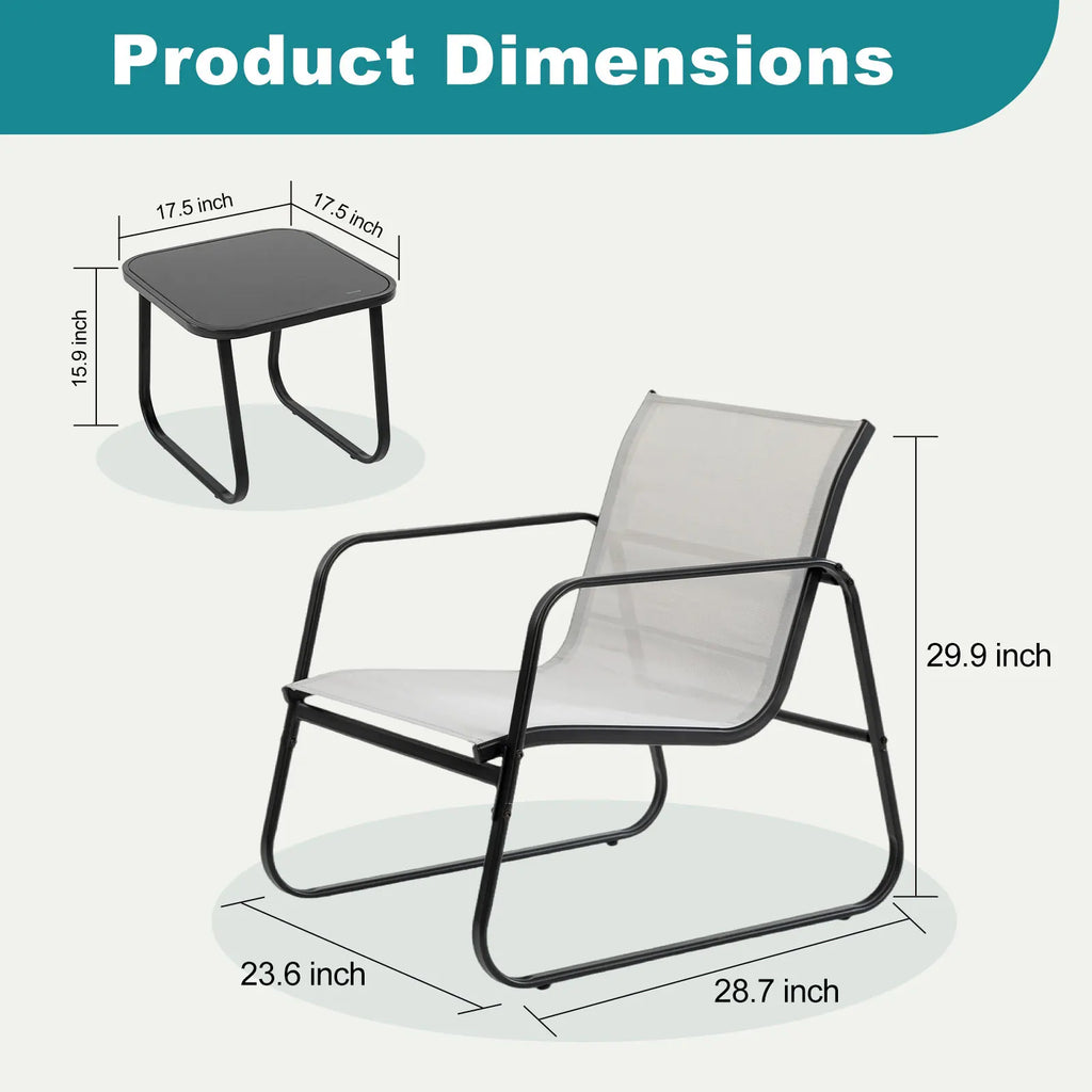 Patio Furniture 3 Pieces Set /Table