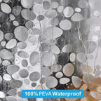 1pc Pebble Pattern, Clear Shower Curtain