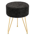 Round Velvet Stool