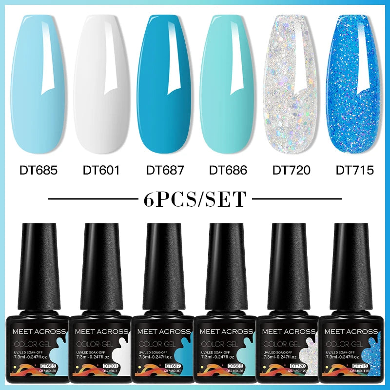 6pc Nail Gel Polish Set