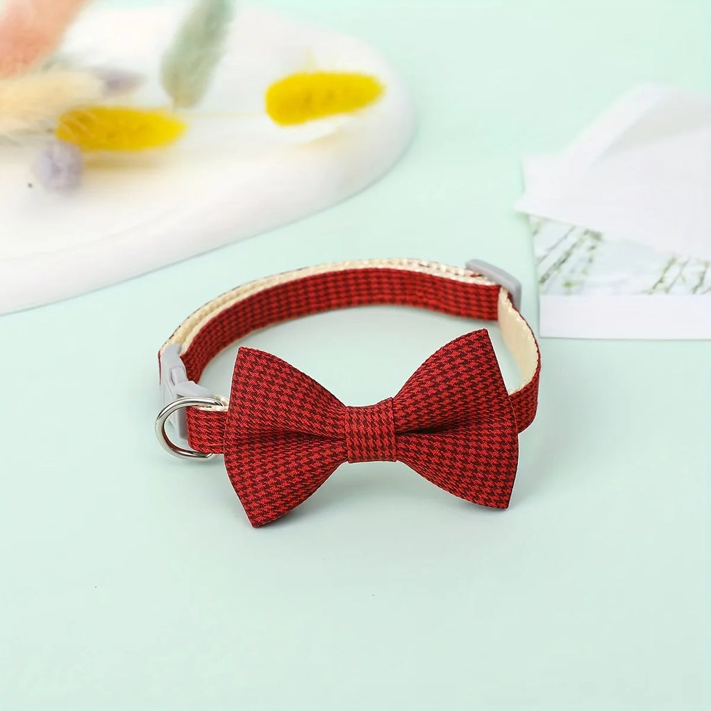Adjustable Plaid Collar Tie Knot