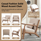 29*33*26 Inch  Wood Chair 105° Backrest Pillow