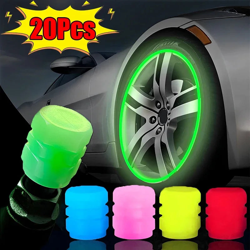 Luminous Fluorescent Car Tire Valve Caps