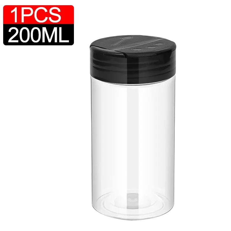 10/1PCS Clear Spice Plastic Seasoning Jars