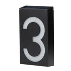 Solar Lights Black House Number
